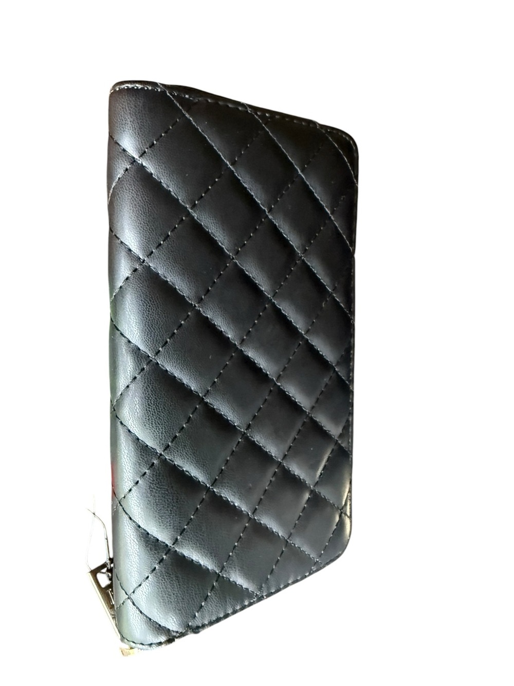 Badgley Mischka Diamond Quilted Tote Bag with a Front Lock Accent w/ Wallet - Picture 6 of 7